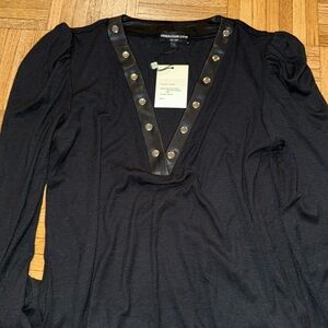 Generation love Skylar vegan leather combo top size L